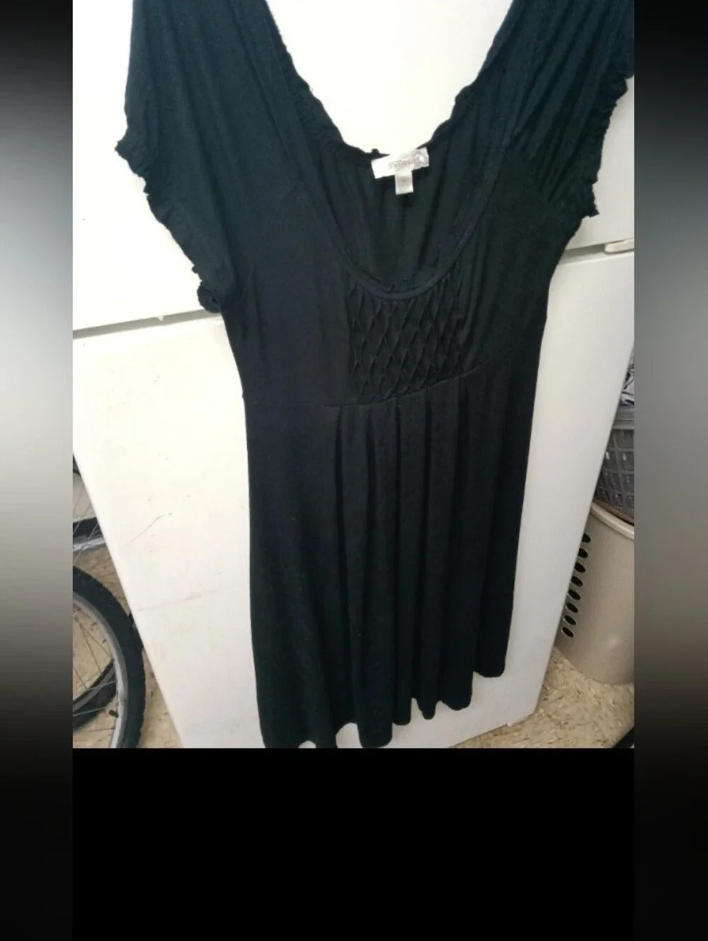 dressbarn Black Scoop-Neck Midi Dress